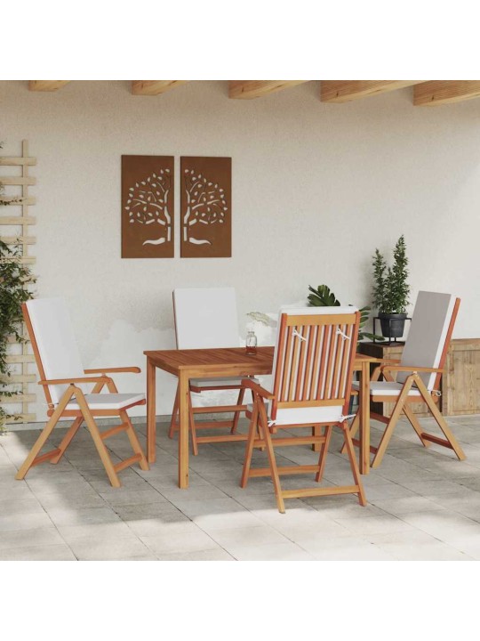 Dārza krēsls 4 pcs brūna 57 x 71.5 x 104cm masīvs tīkkoks