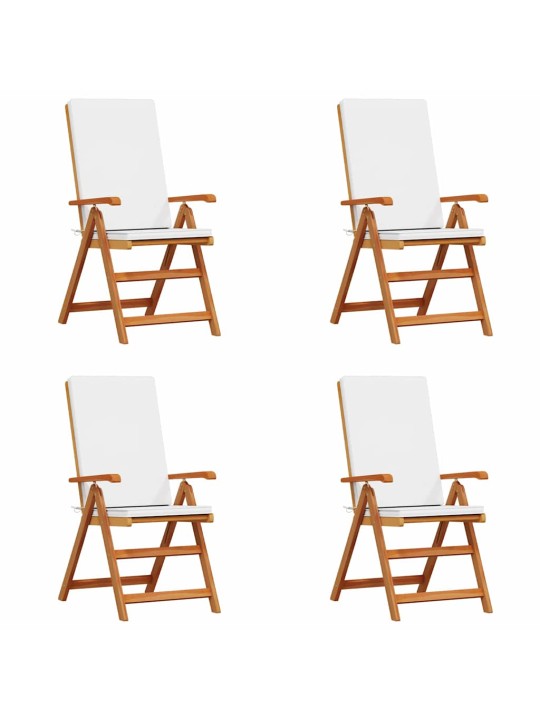 Dārza krēsls 4 pcs brūna 57 x 71.5 x 104cm masīvs tīkkoks