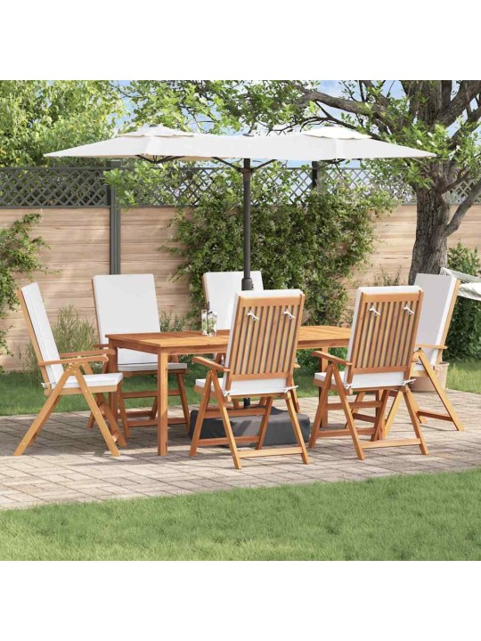 Dārza krēsls 6 pcs brūna 57 x 71.5 x 104cm masīvs tīkkoks