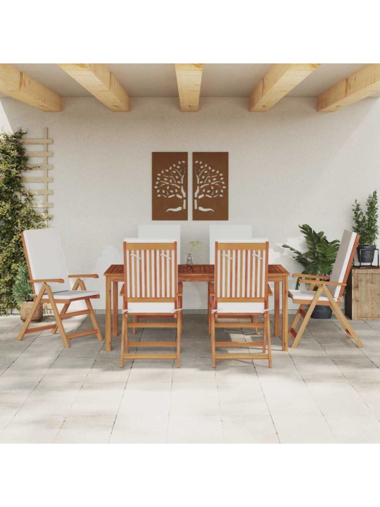 Dārza krēsls 6 pcs brūna 57 x 71.5 x 104cm masīvs tīkkoks