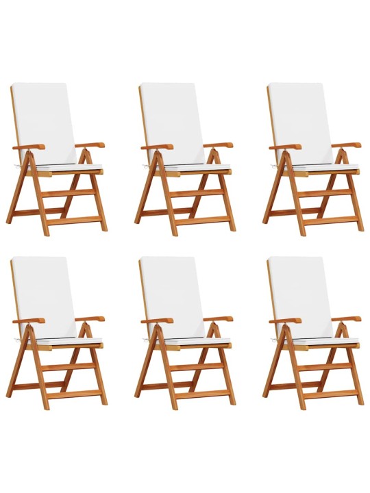 Dārza krēsls 6 pcs brūna 57 x 71.5 x 104cm masīvs tīkkoks