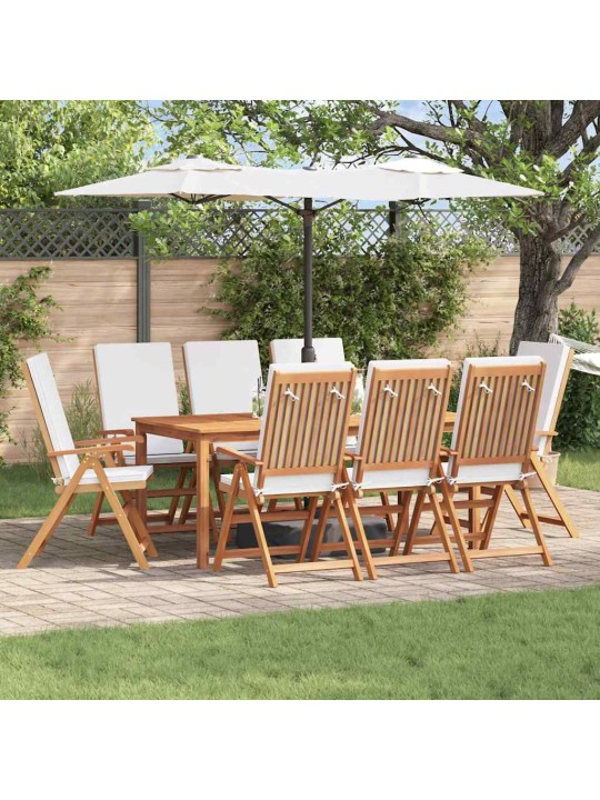 Dārza krēsls 8 pcs brūna 57 x 71.5 x 104cm masīvs tīkkoks
