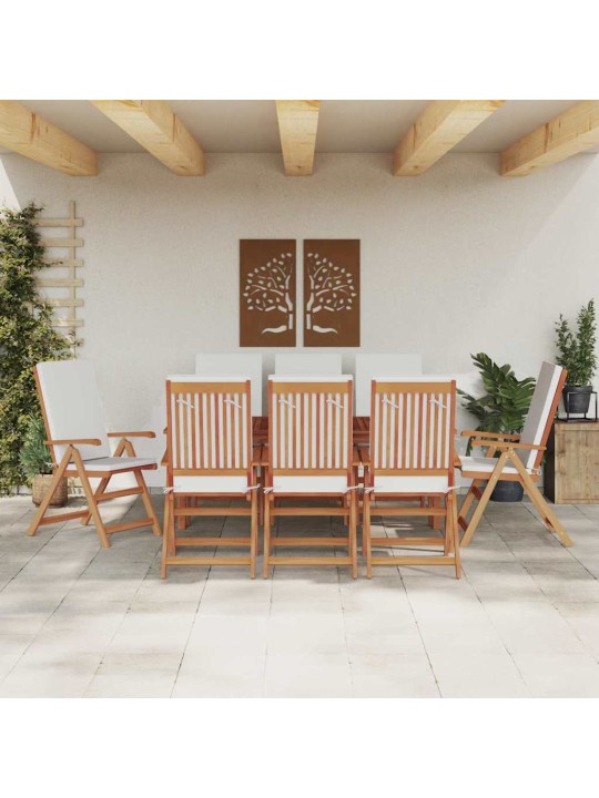 Dārza krēsls 8 pcs brūna 57 x 71.5 x 104cm masīvs tīkkoks