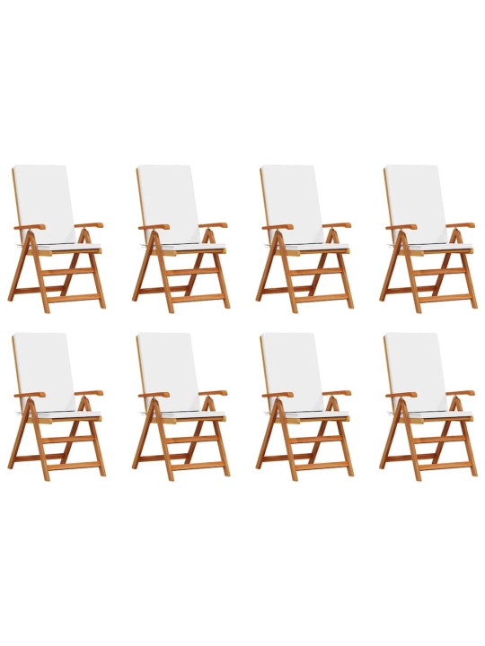 Dārza krēsls 8 pcs brūna 57 x 71.5 x 104cm masīvs tīkkoks