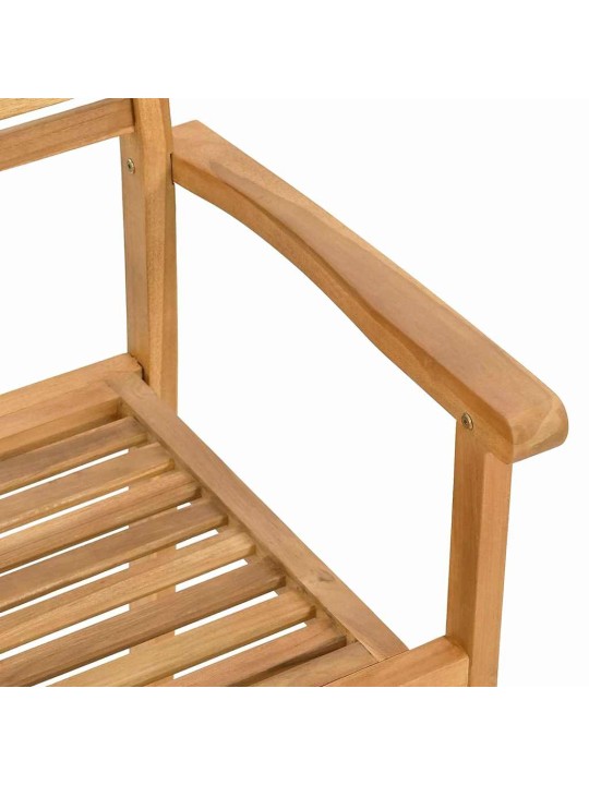 Dārza ēdamgalds 5 pcs brūna masīvs tīkkoks