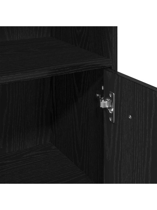 Vannas istabas mēbeļu komplekts 3 pcs melna 30 x 30 x 180 cm