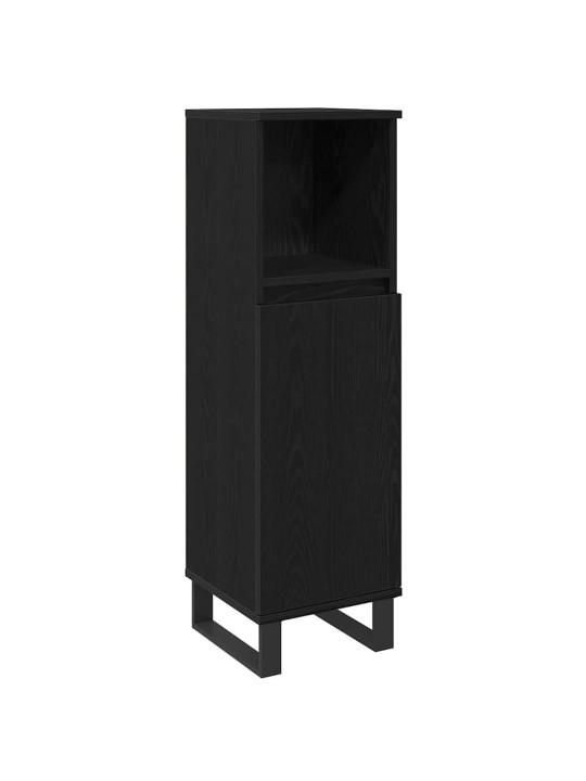 Vannas istabas mēbeļu komplekts 3 pcs melna 30 x 30 x 180 cm