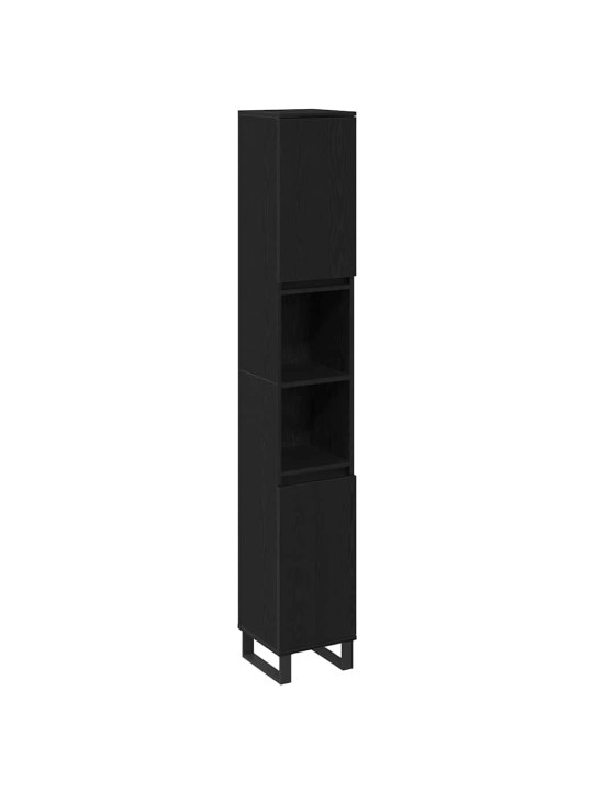 Vannas istabas mēbeļu komplekts 3 pcs melna 30 x 30 x 180 cm