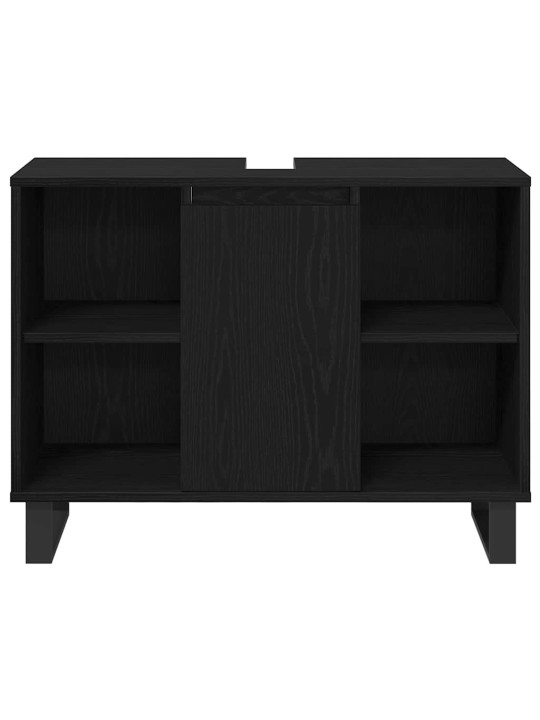 Vannas istabas mēbeļu komplekts 3 pcs melna 30 x 30 x 180 cm