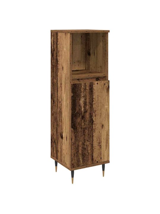 Vannasistabas mēbeļu komplekts 3 pcs vecs koks 30 x 30 x 180 cm