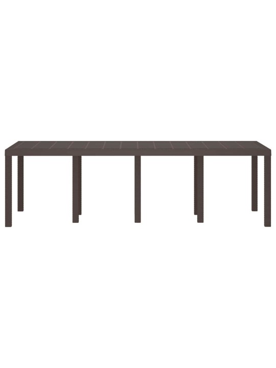 Dārza galds brūna 250 x 100 x 73 cm poliratāns