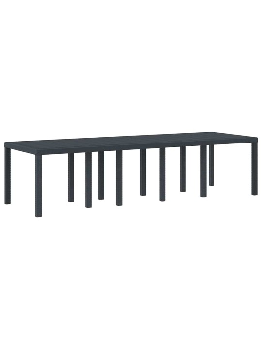 Dārza galds antracīts 300 x 100 x 73 cm poliratāns