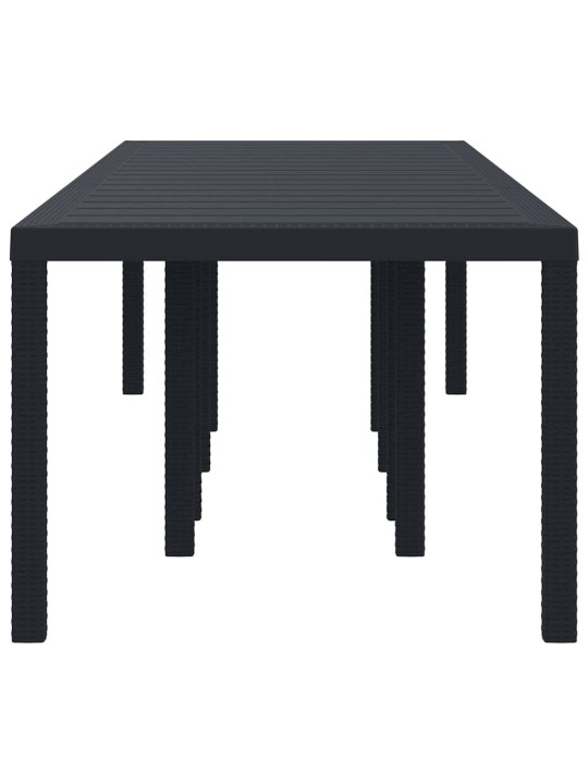 Dārza galds antracīts 300 x 100 x 73 cm poliratāns