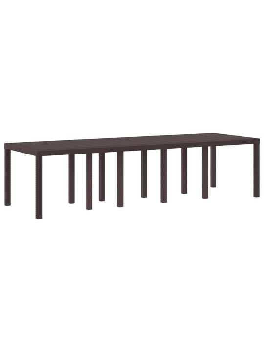Dārza galds brūna 300 x 100 x 73 cm poliratāns