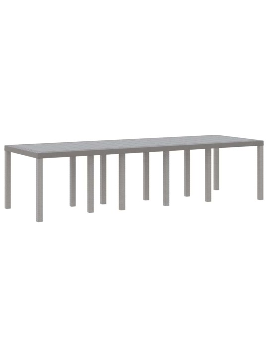 Dārza galds gaiši pelēka 300 x 100 x 73 cm poliratāns