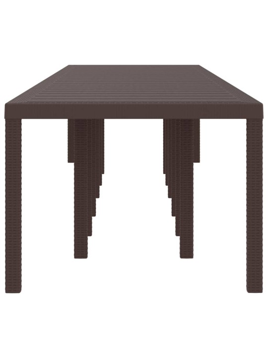 Dārza galds brūna 400 x 100 x 73 cm poliratāns