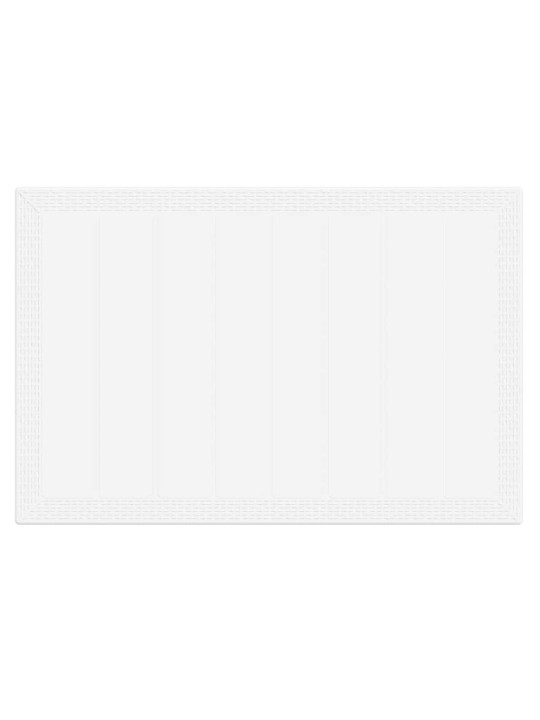 Dārza ēdamgalds 7 pcs balts polt rattan