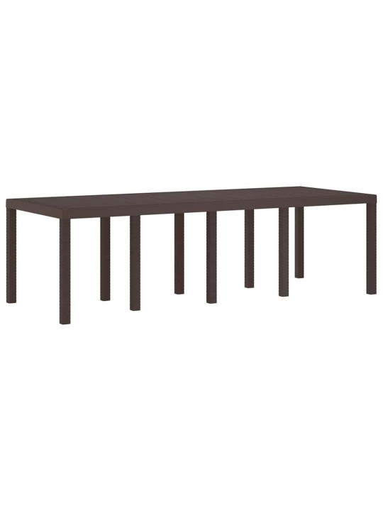 Dārza ēdamgalds 11 pcs brūna polt rattan