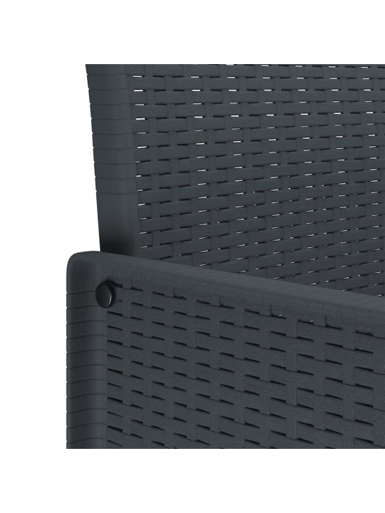 Dārza ēdamgalds 17 pcs antracīts polt rattan