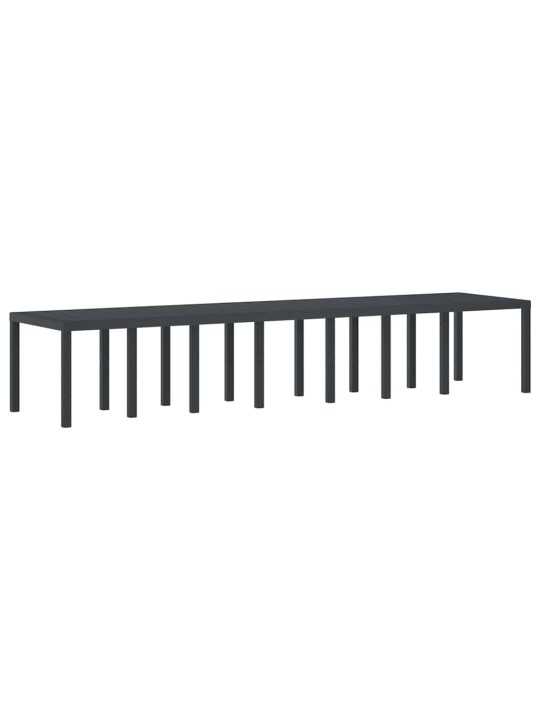 Dārza ēdamgalds 17 pcs antracīts polt rattan