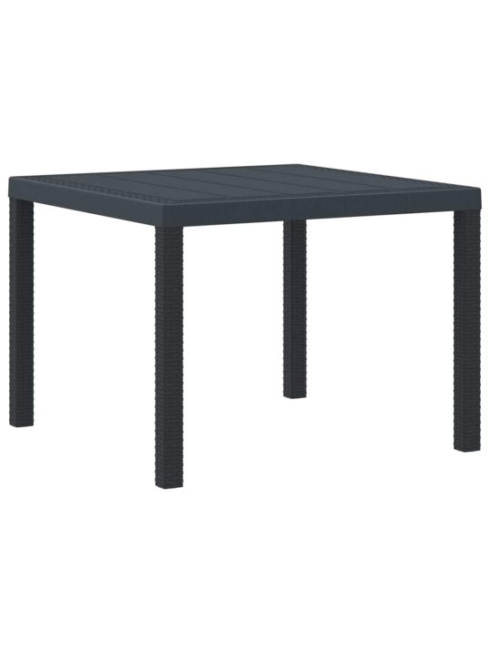 Dārza ēdamgalds 3 pcs antracīts polt rattan