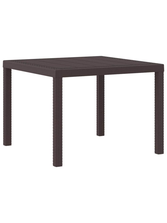 Dārza ēdamgalds 3 pcs brūna polt rattan