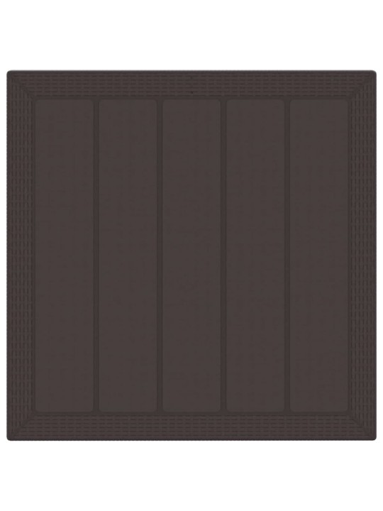 Dārza ēdamgalds 3 pcs brūna polt rattan