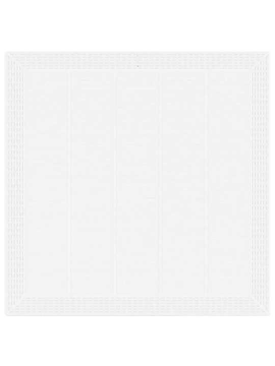 Dārza ēdamgalds 3 pcs balts polt rattan