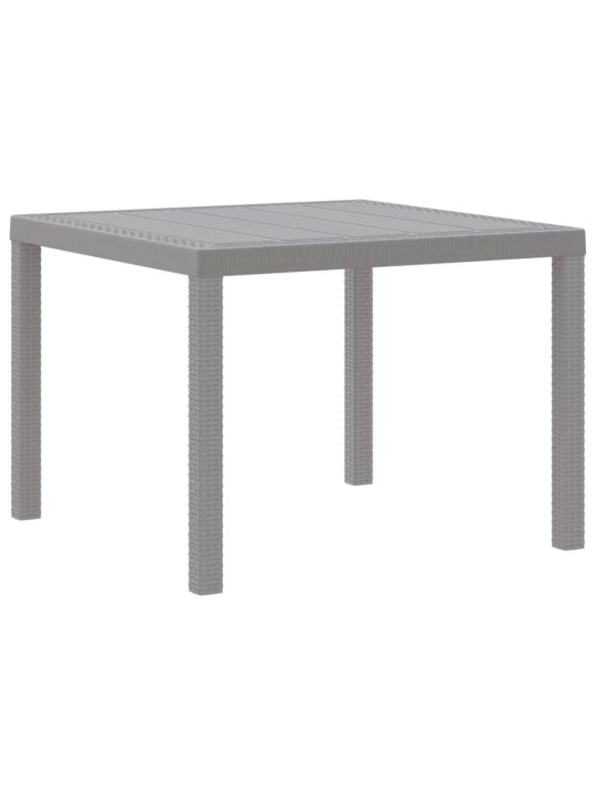 Dārza ēdamgalds 3 pcs gaiši pelēks polt rattan