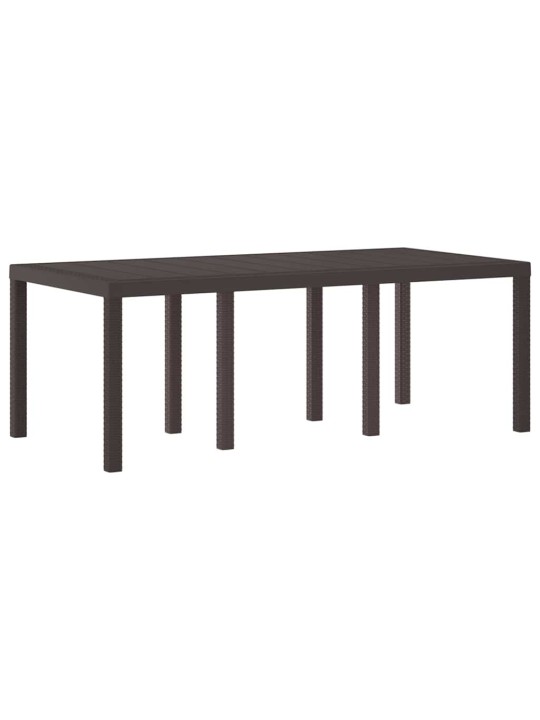 Dārza ēdamgalds 7 pcs brūna polt rattan