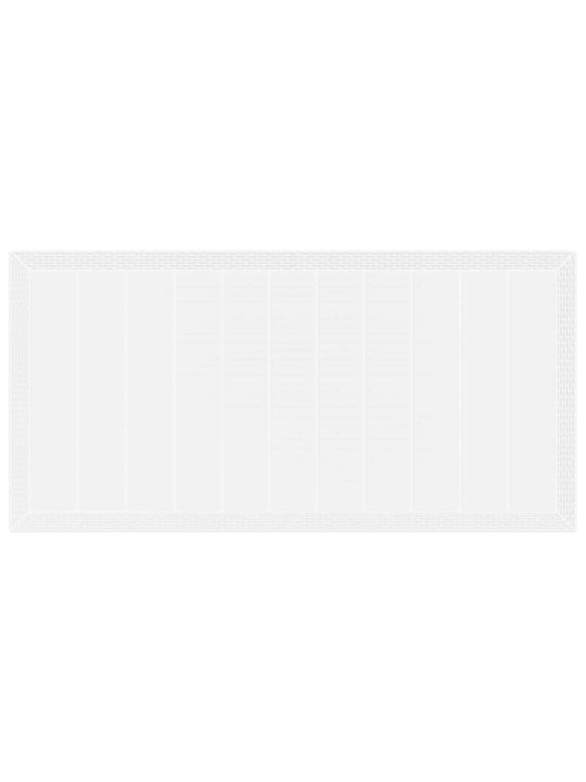 Dārza ēdamgalds 7 pcs balts polt rattan