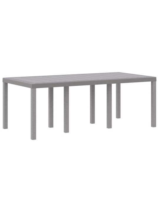 Dārza ēdamgalds 7 pcs gaiši pelēks polt rattan