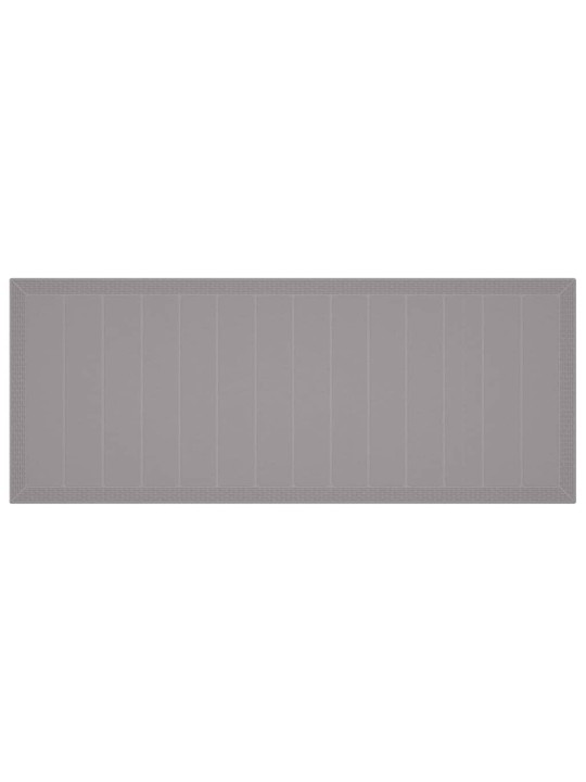 Dārza ēdamgalds 9 pcs balts polt rattan
