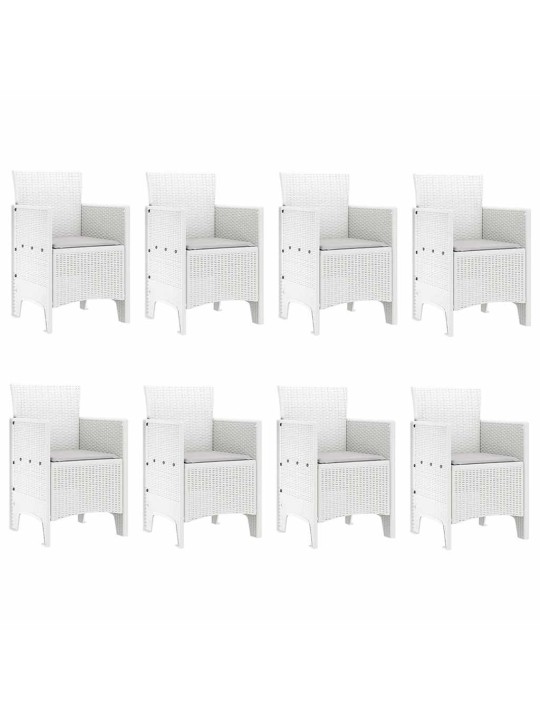 Dārza ēdamgalds 9 pcs gaiši pelēks polt rattan