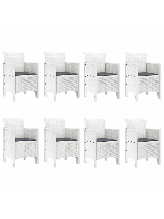 Dārza ēdamgalds 9 pcs gaiši pelēks polt rattan