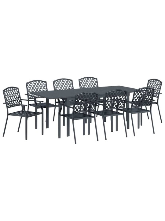 Regulējamais dārza ēdamgalds 9 pcs tērauds