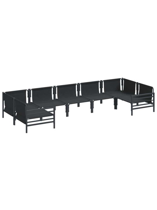 Dārza dīvānu komplekts 7 pcs antracīta tērauds