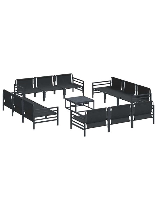 Dārza dīvānu komplekts 13 pcs antracīta tērauds