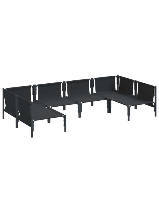 Dārza dīvānu komplekts 6 pcs antracīta tērauds