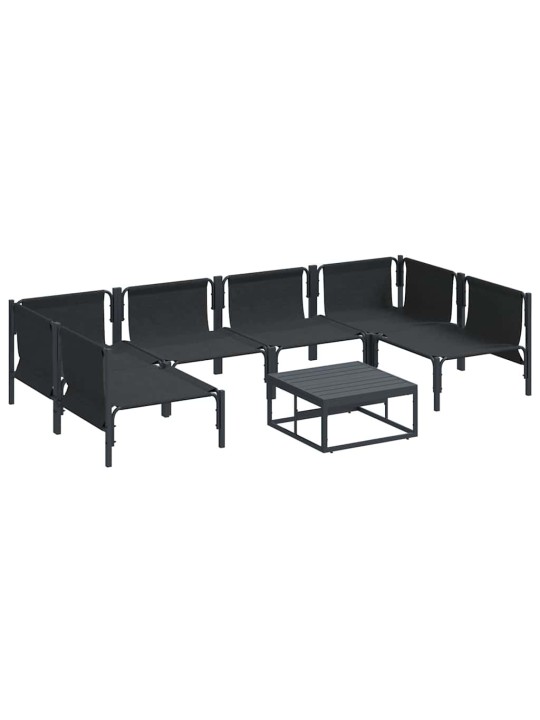 Dārza dīvānu komplekts 7 pcs antracīta tērauds