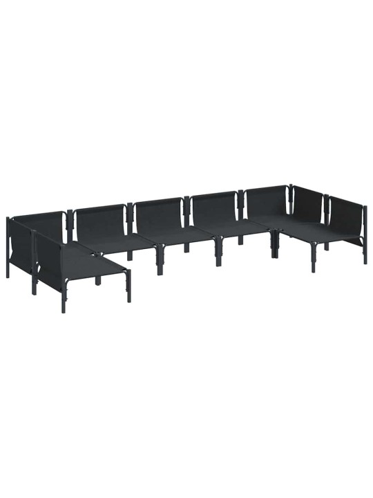 Dārza dīvānu komplekts 7 pcs antracīta tērauds