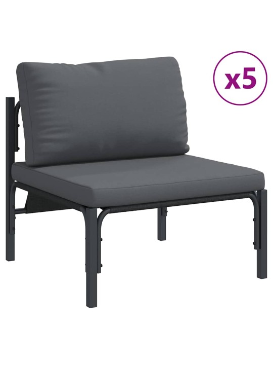 Dārza dīvānu komplekts 8 pcs antracīta tērauds