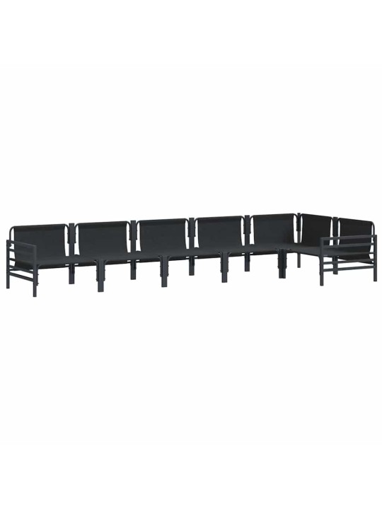 Dārza dīvānu komplekts 6 pcs antracīta tērauds