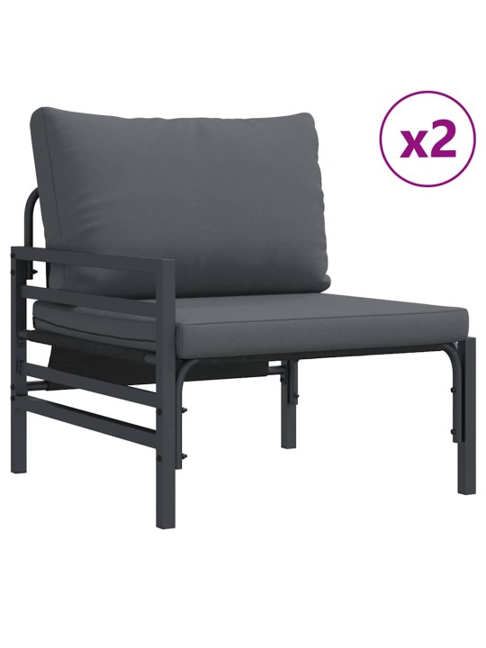 Dārza dīvānu komplekts 10 pcs antracīta tērauds
