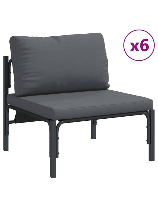 Dārza dīvānu komplekts 10 pcs antracīta tērauds