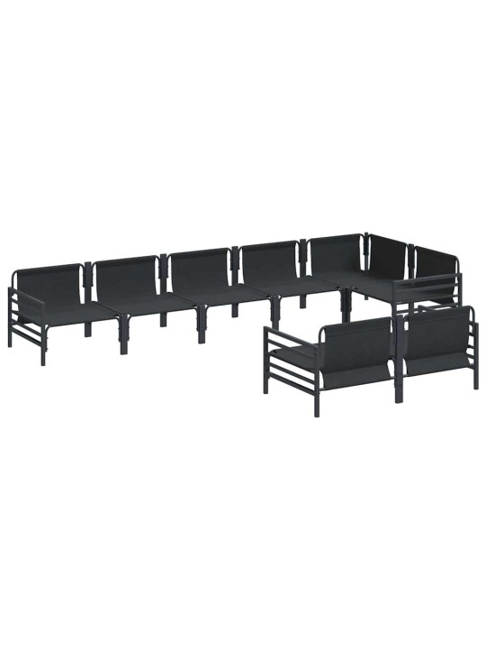 Dārza dīvānu komplekts 8 pcs antracīta tērauds