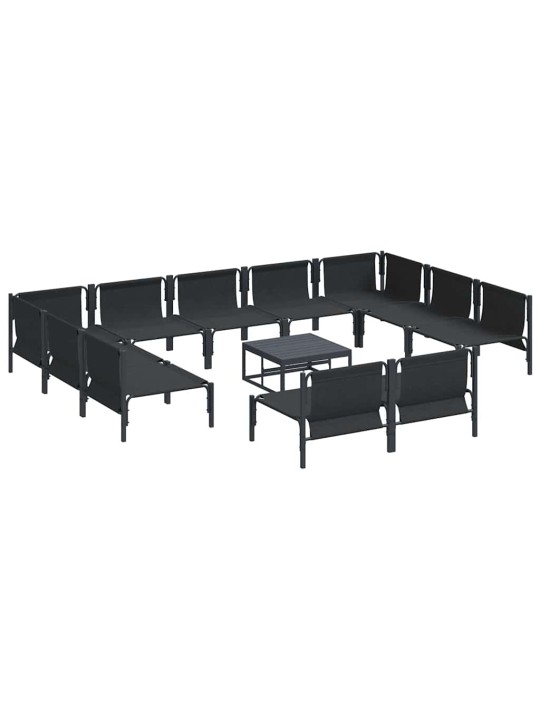 Dārza dīvānu komplekts 12 pcs antracīta tērauds