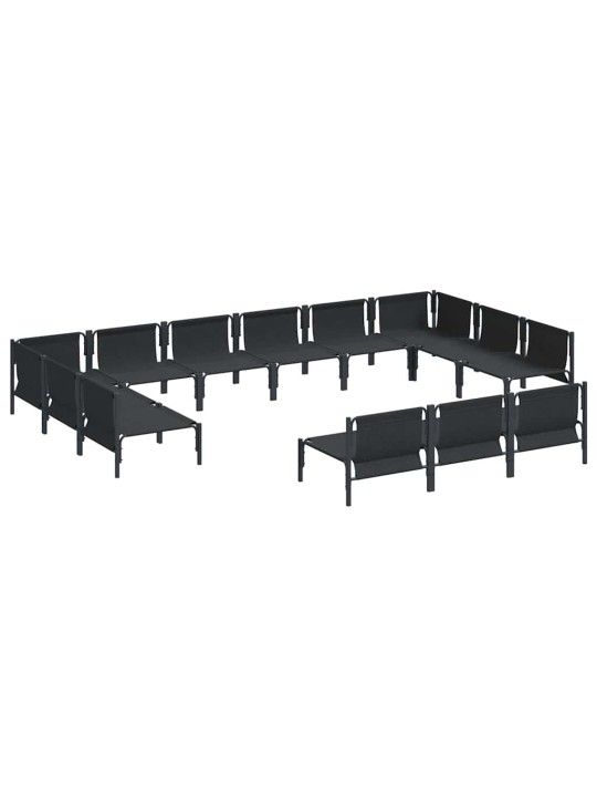 Dārza dīvānu komplekts 13 pcs antracīta tērauds