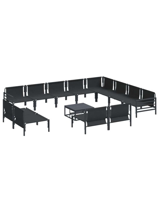 Dārza dīvānu komplekts 13 pcs antracīta tērauds