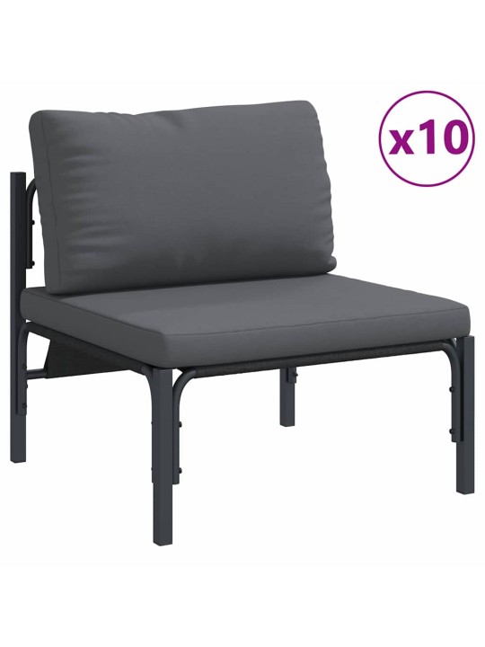 Dārza dīvānu komplekts 13 pcs antracīta tērauds